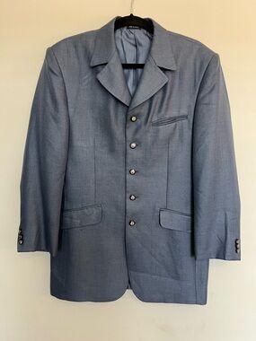 Zacchi Classic Light Blue Men's Blazer Silver Buttons Size 42R